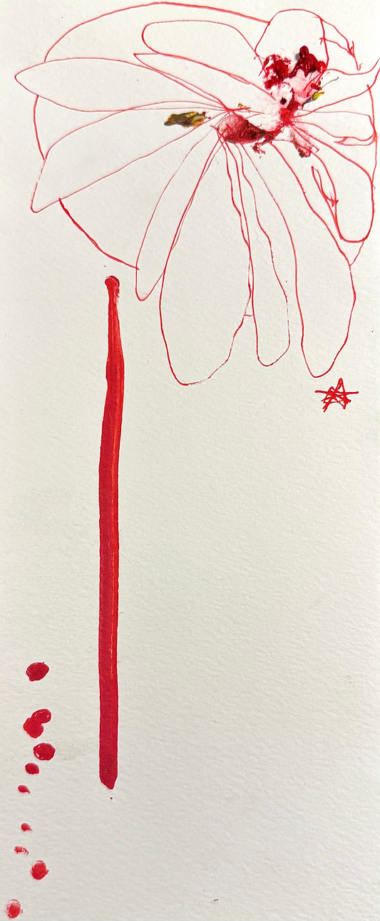 art print: flower & star
